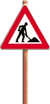 Baustellen-Straßenschild